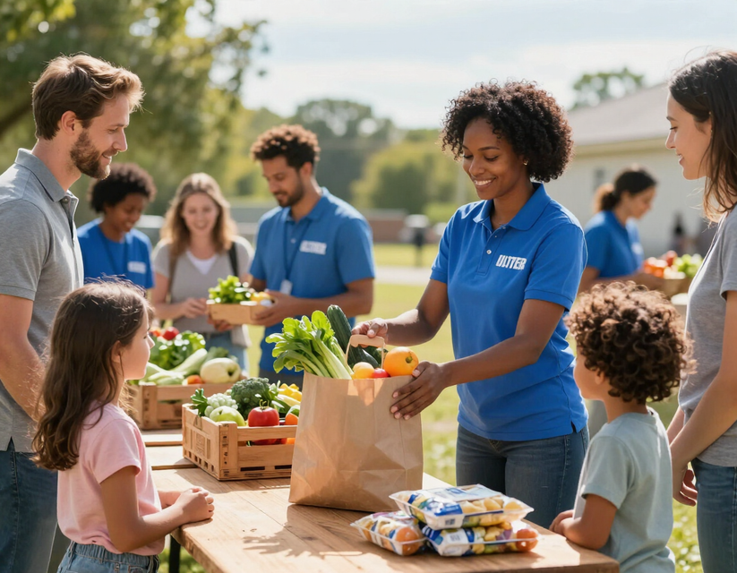 A family served through the food program