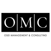 Black and white logo with 