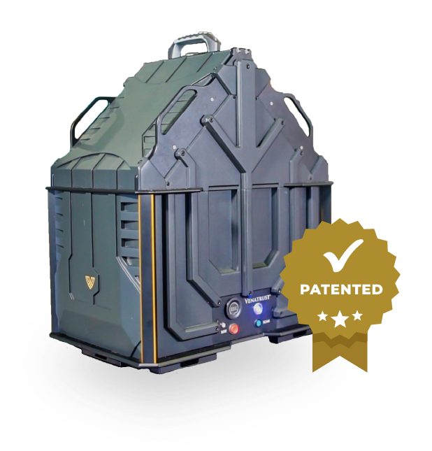 A dark green, rugged industrial portable generator or power unit with a