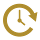 A gold-colored icon of a clock face inside a circular arrow pointing clockwise, symbolizing history or redo.