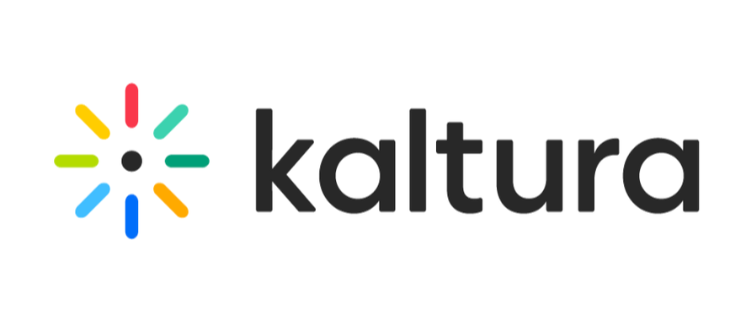 Kaltura logo with a multicolored starburst icon and black wordmark