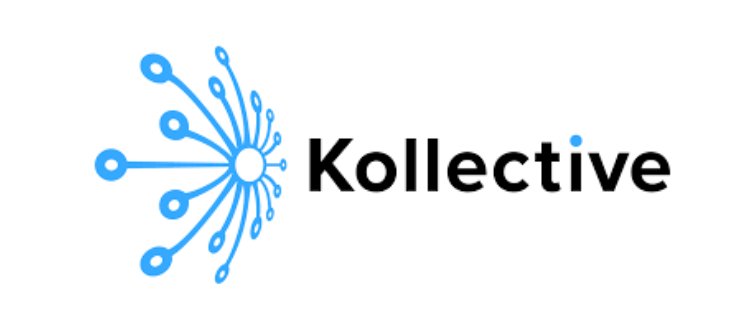 Blue circular network logo with the word “Kollective” in black text