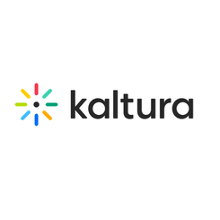 Kaltura logo with multicolored starburst icon and black wordmark on a white background