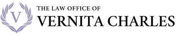 Law Office of Vernita Charles logo with purple laurel and serif text