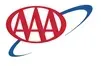 AAA red logo with a blue oval swoosh around it