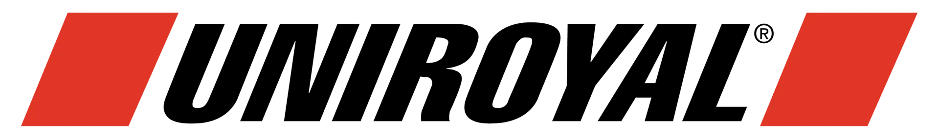 Uniroyal logo in black text with red rectangles.