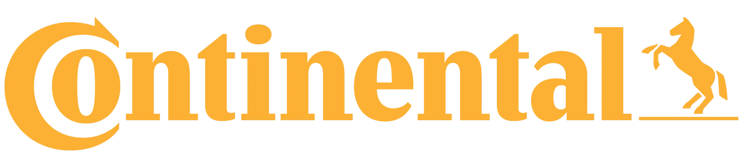 Continental logo in orange text with horse emblem on white background