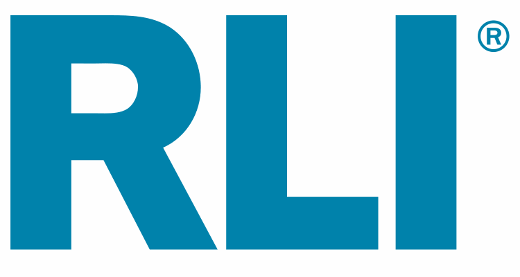 A blue progressive logo on a white background