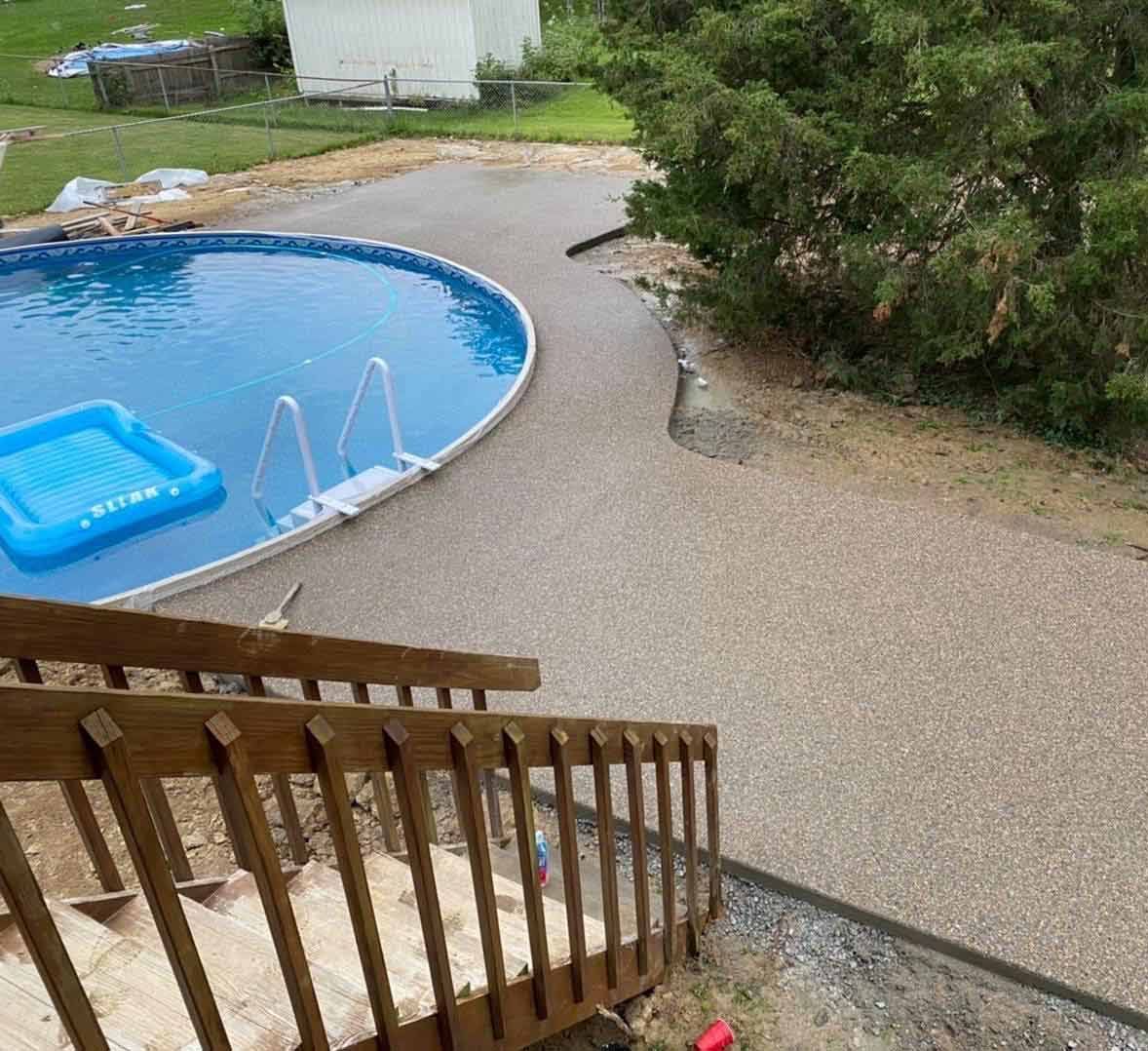 Exposed Aggregate Cincinnati Custom Concrete