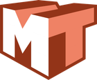 Logo for Masonry Tech featuring a white outline of the letters 