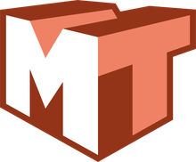 Logo for Masonry Tech featuring a white outline of the letters 