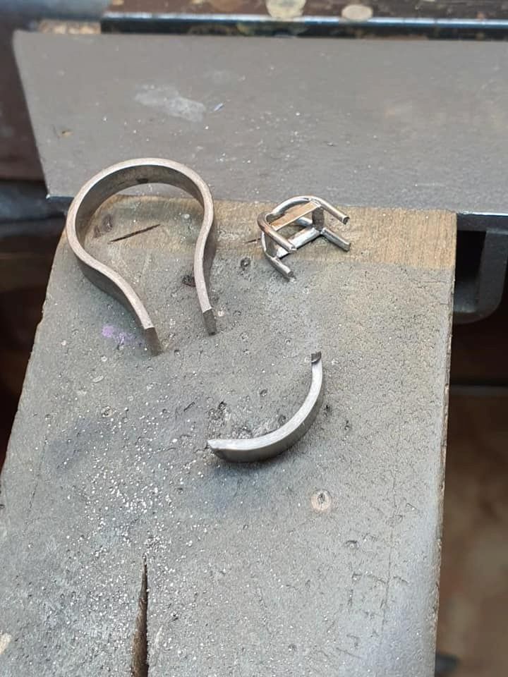 Jeweler's Bench With Metal Ring Components — Chris Williams Retail & Manufacturing Jewellers in Wanguri, NT