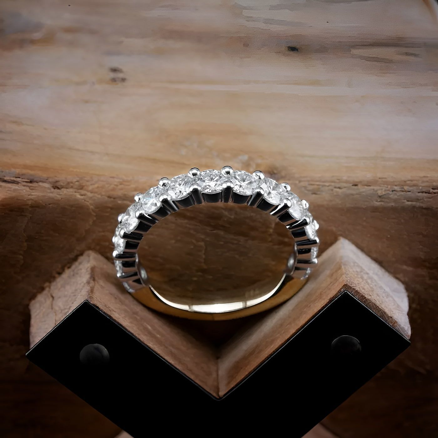 Diamond Eternity Ring, White Gold Band — Chris Williams Retail & Manufacturing Jewellers in Wanguri, NT