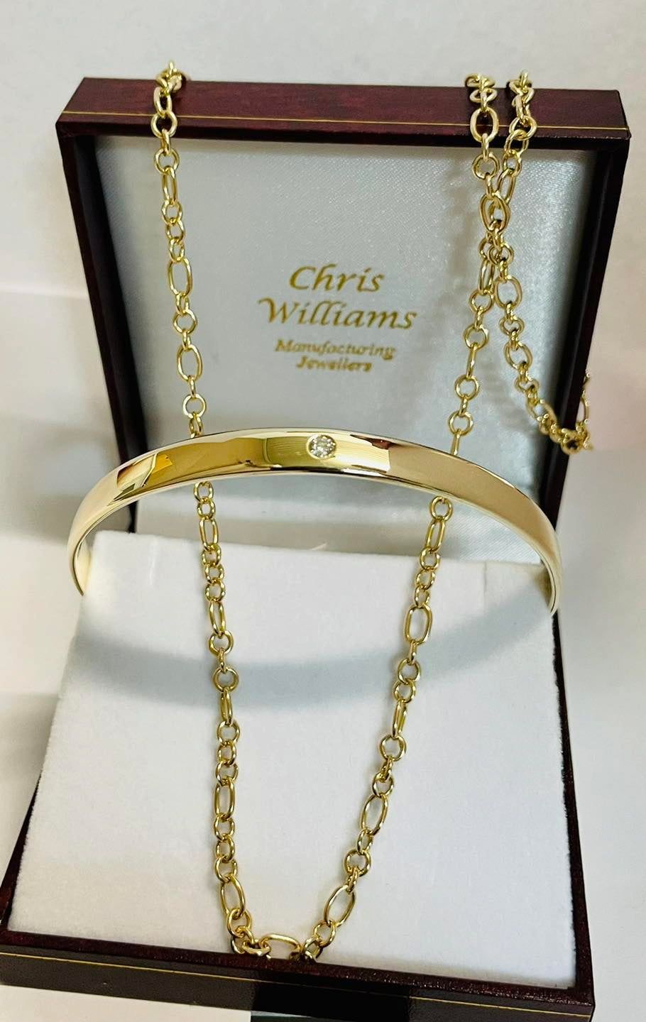 Gold Necklace and Bracelet in a Jewelry Box — Chris Williams Retail & Manufacturing Jewellers in Wanguri, NT