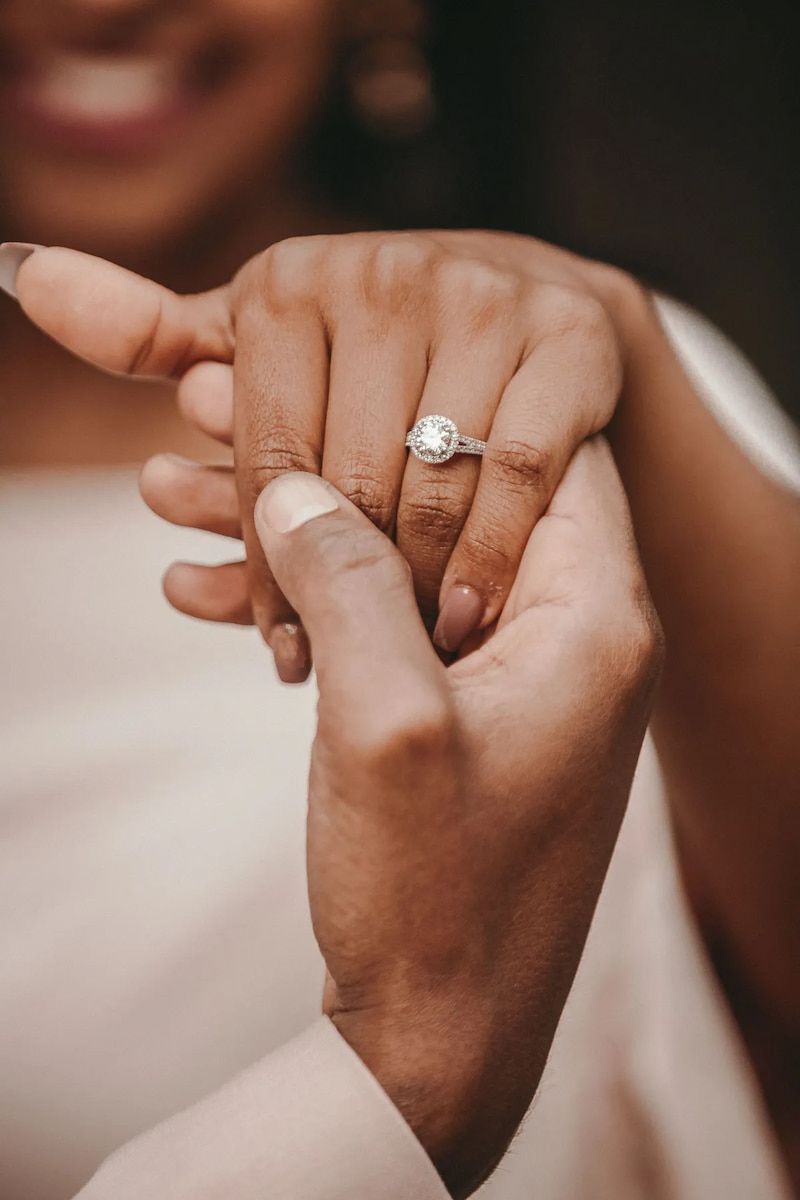 Hands Clasped, Showing Engagement Ring — Chris Williams Retail & Manufacturing Jewellers in Wanguri, NT