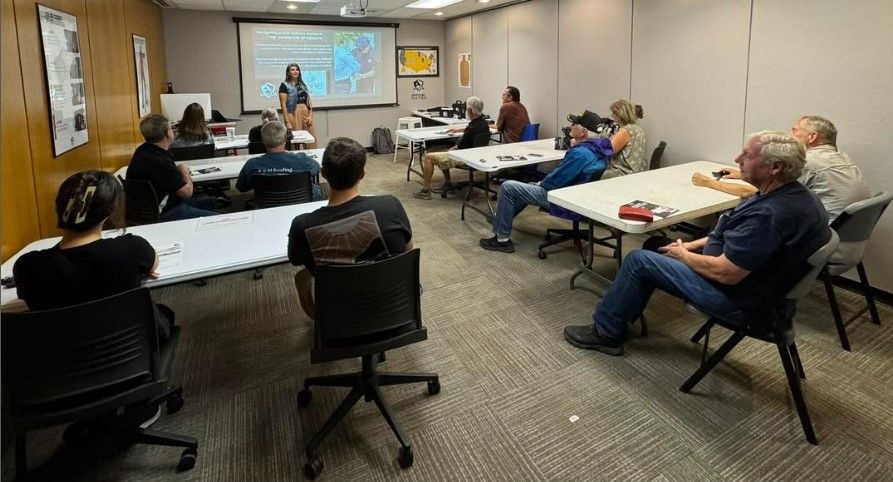 Classroom safety training session led by instructor Amanda Hardin at Avenir Consulting
