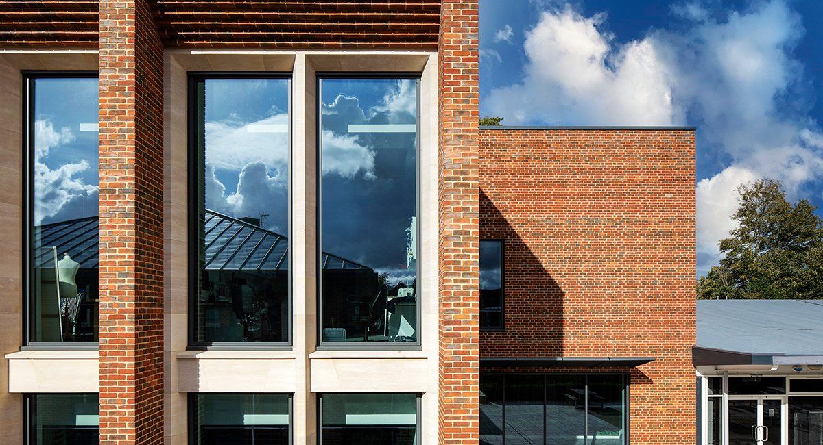 Detail of The Hive building for Headington School by LSH Architects