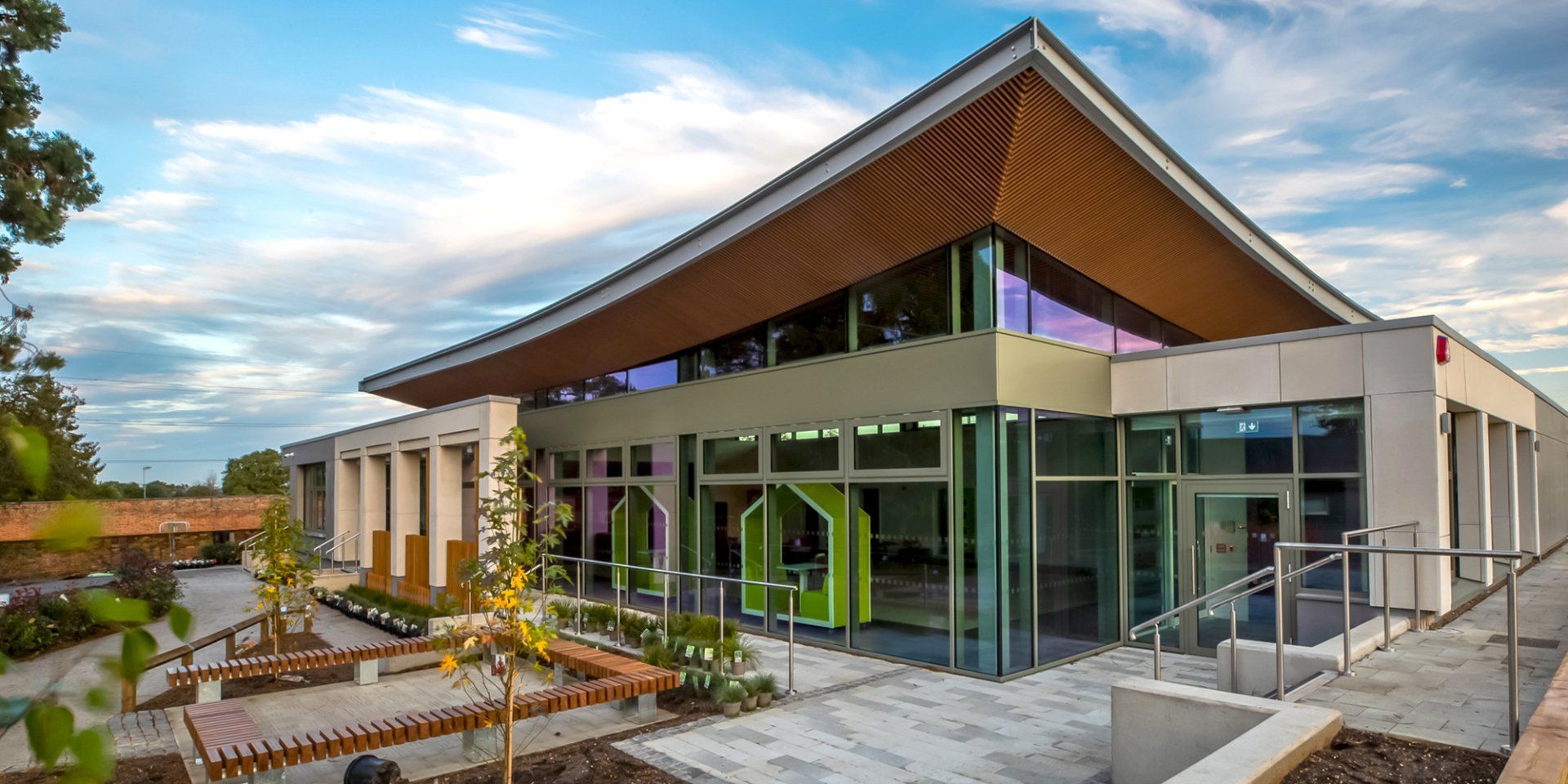 Exterior of The Apthorp Building at Edge Grove School designed by LSH Architects