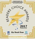 2017 Readers' Choice Awards gold star logo with WJHL The Herald-News and website banner