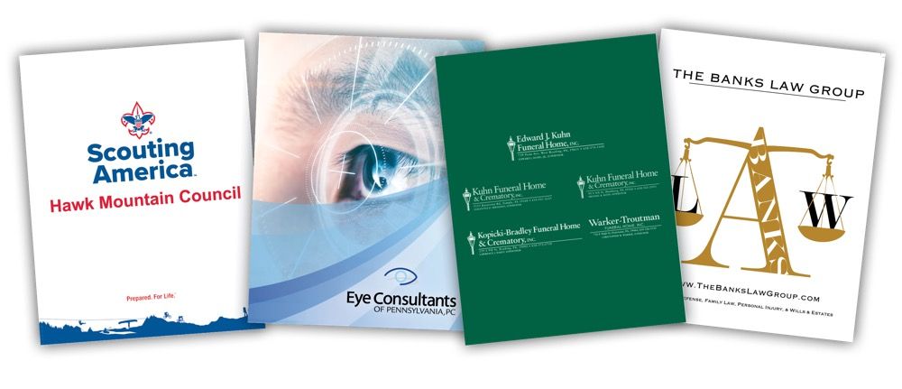 Custom printed business documents by Rieck's Printing in West Reading, PA