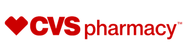 CVS Pharmacy logo with red heart icon and red text on white background