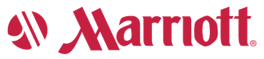 Marriott logo in red on a white background