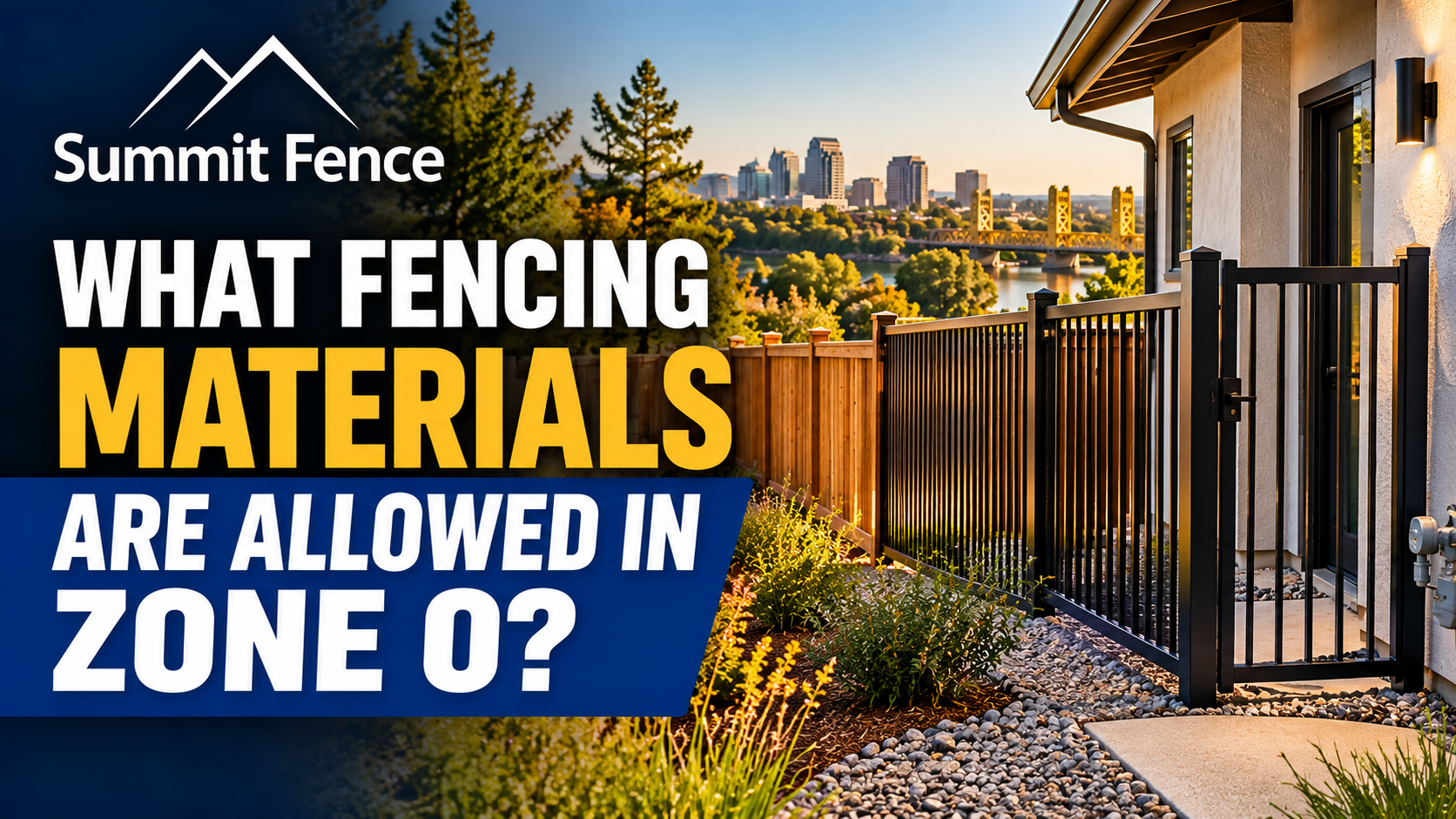 zone 0 fence materials,California fire resistant fencing,noncombustible fencing California