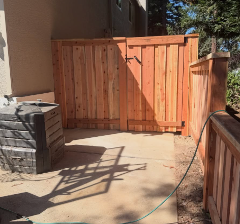 wood fence installation