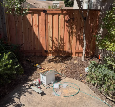 wood fence installation