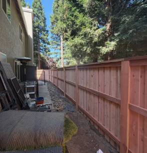 wood fence installation