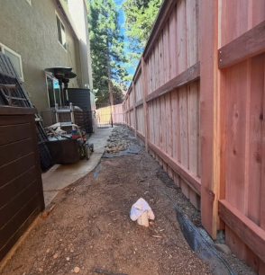 wood fence installation