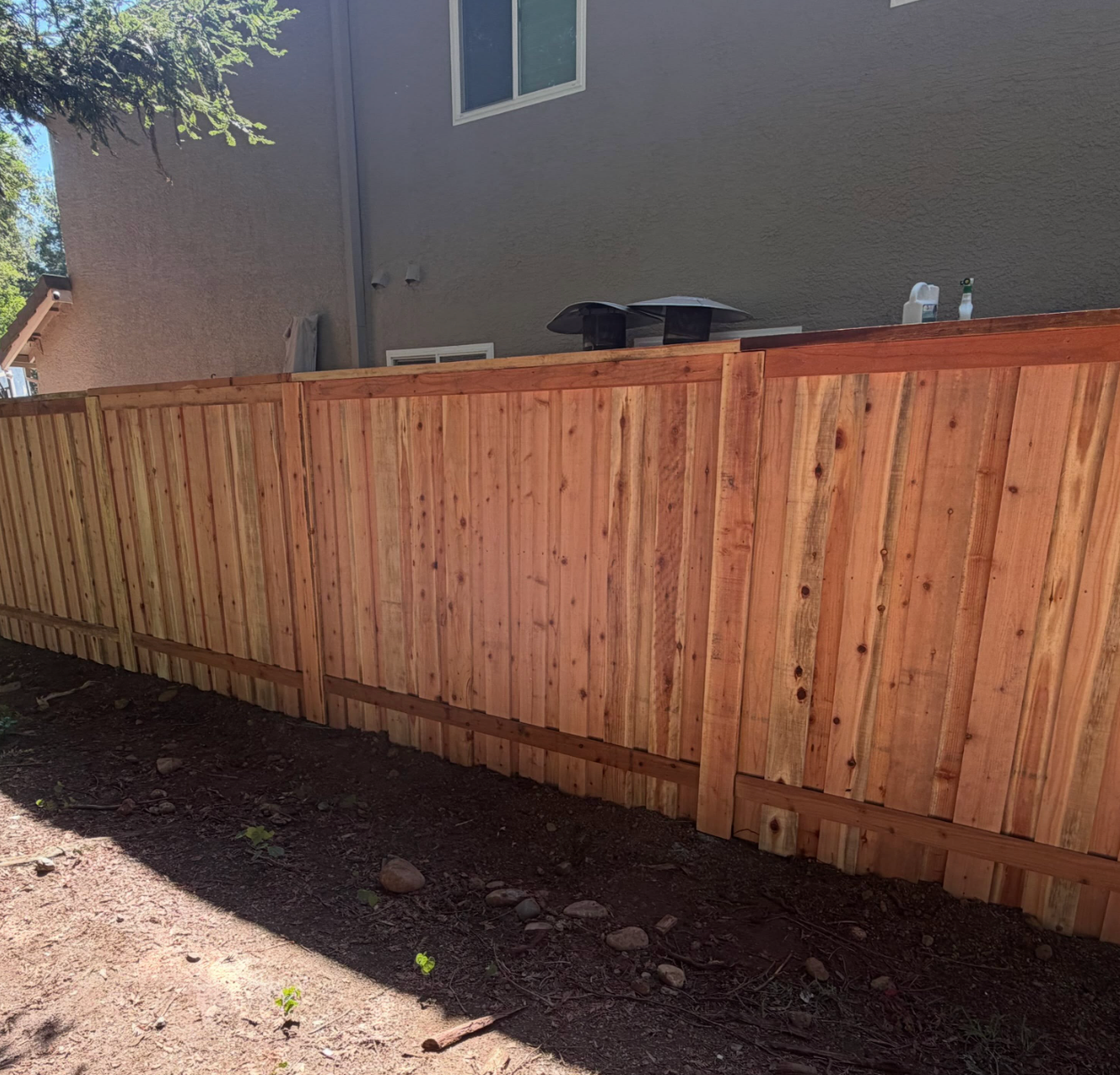 wood fence installation