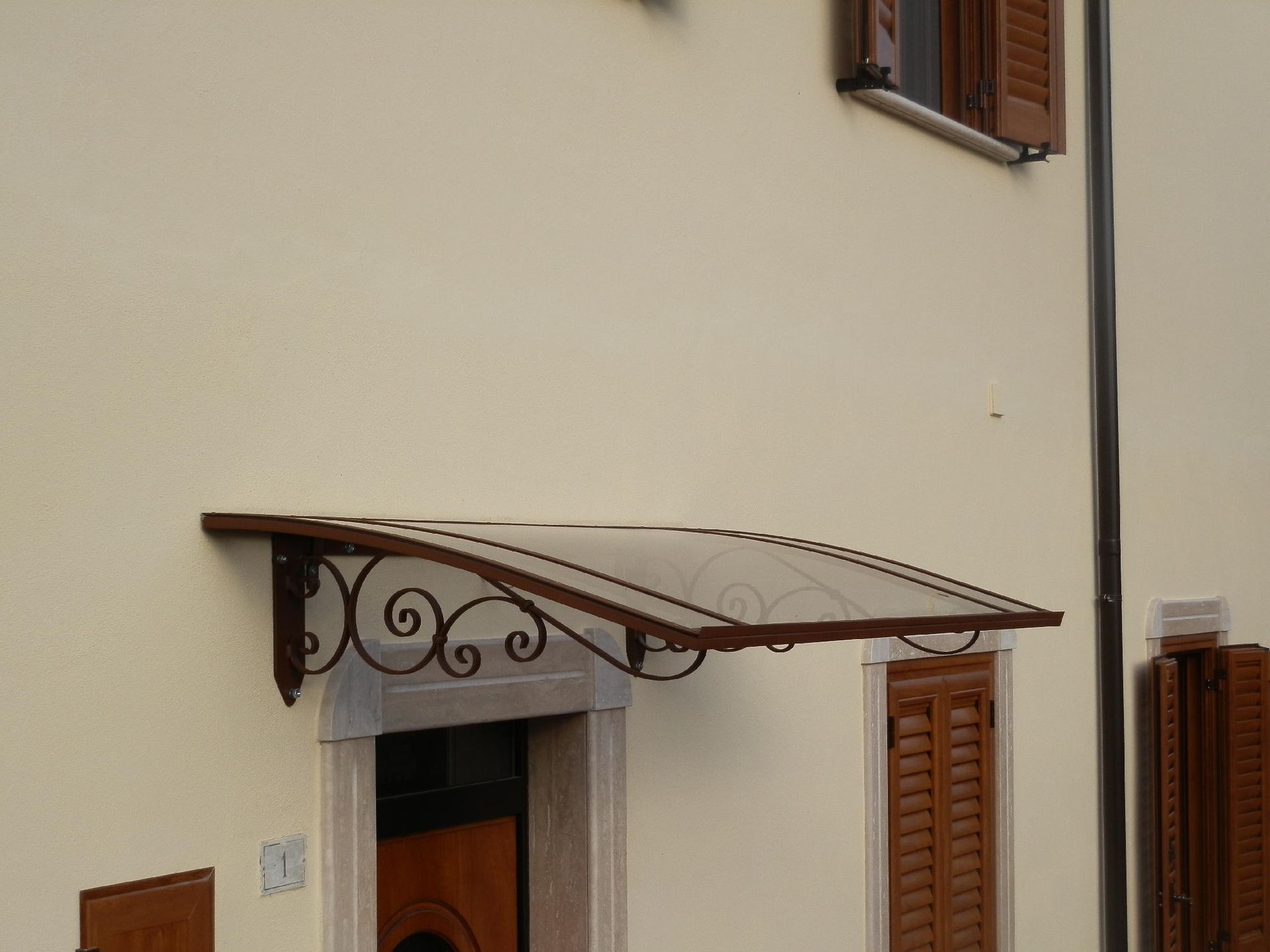 pensilina in ferro battuto