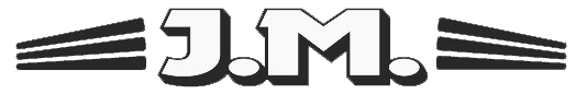 Une image en noir et blanc du mot jm sur fond blanc.