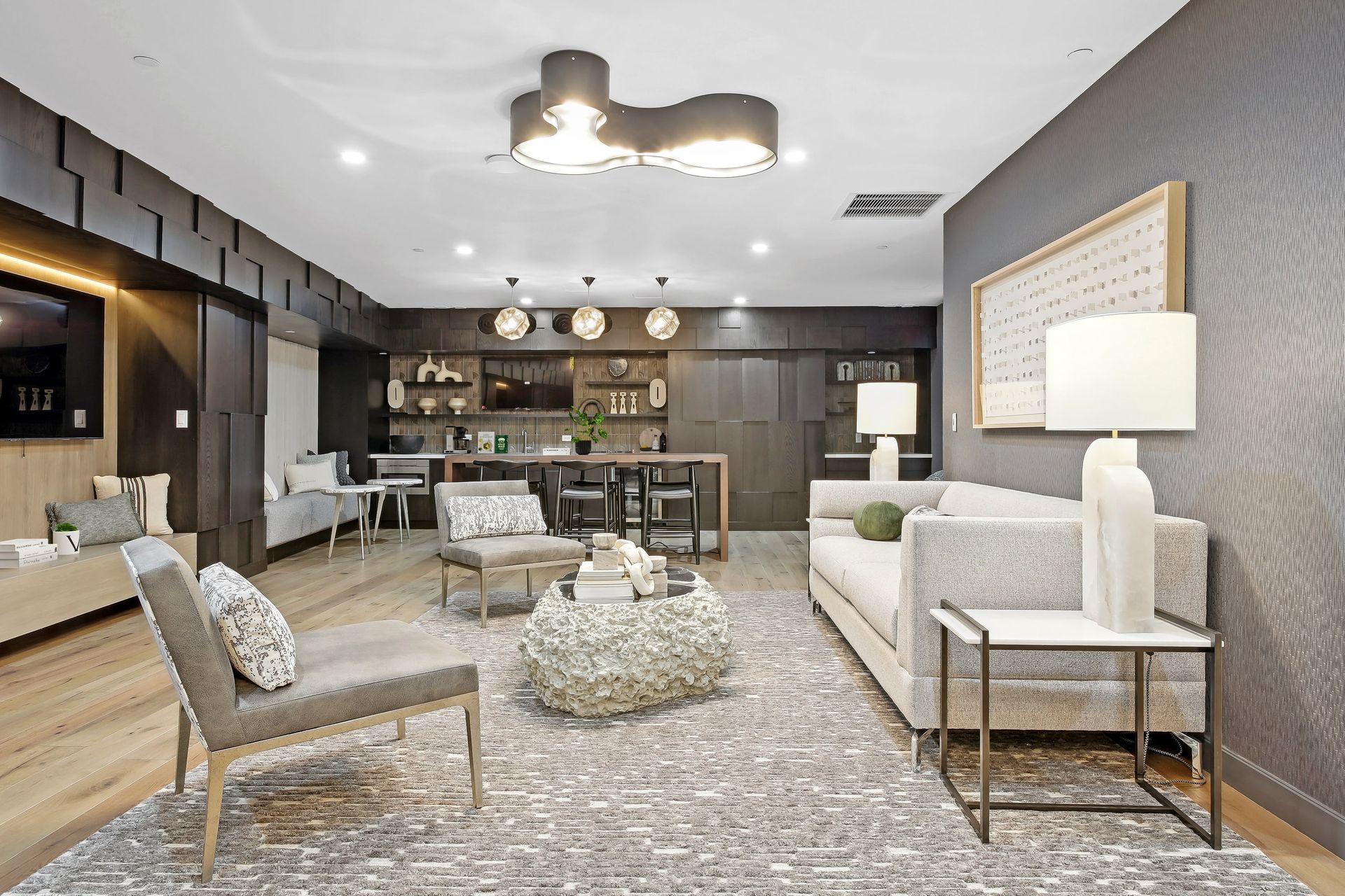 413 Summit living room with a couch and two chairs