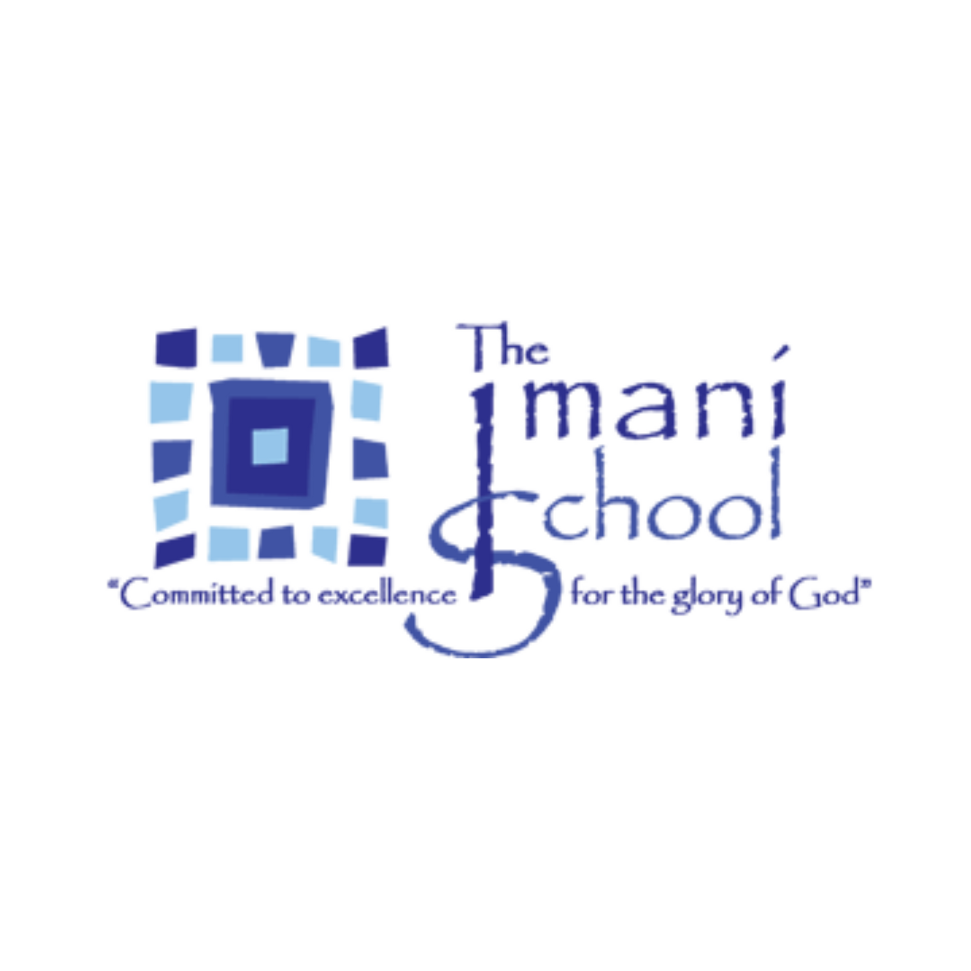A logo for the imani school that says committed to excellence for the glory of god