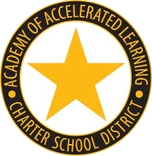 The logo for the academy of accelerated learning charter school district