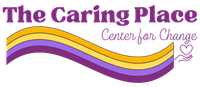 A logo for the caring place center for change