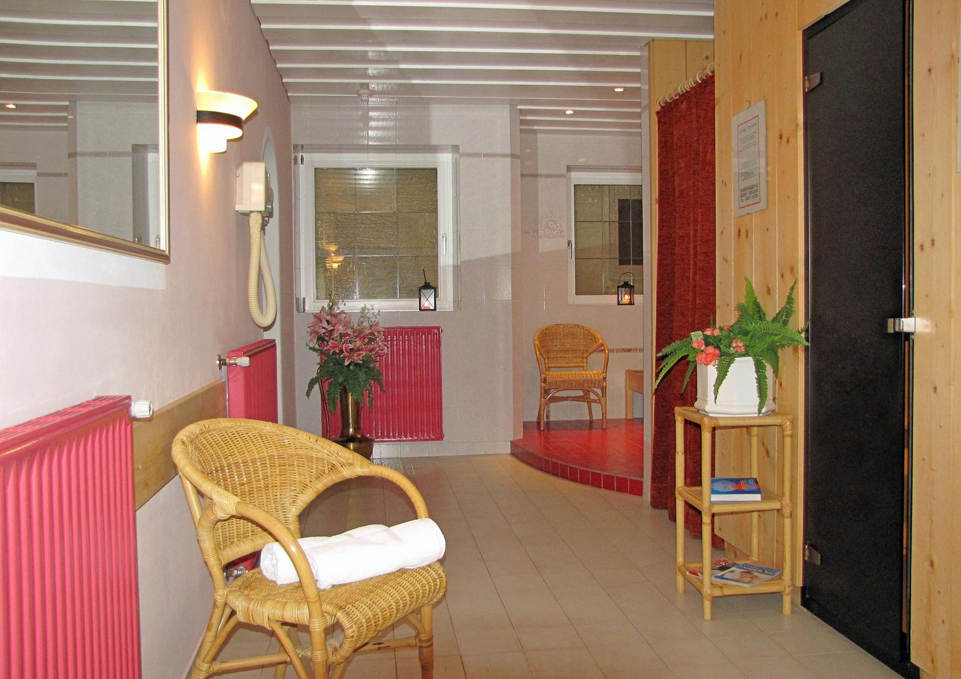 Area sauna nella casa principale