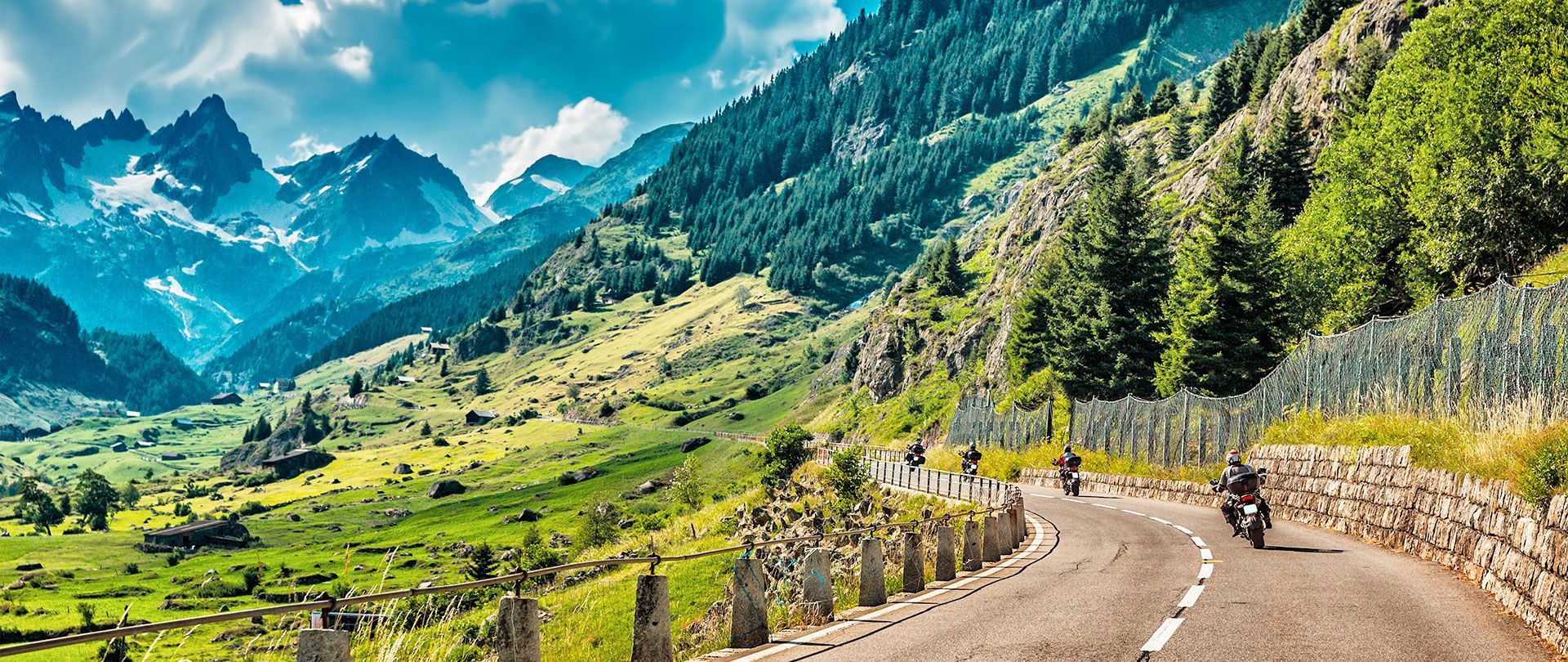 Fantastic pass roads in the Alps