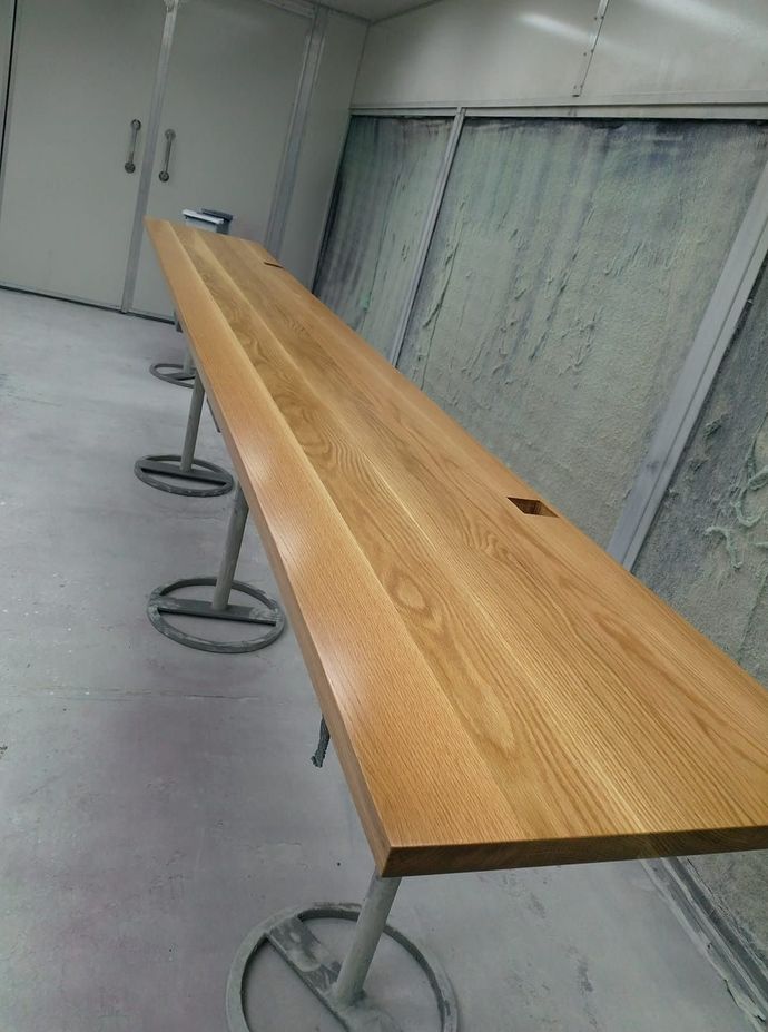 A Long Wooden Table in a Room With Stools — Dynamic 2-Pack In Rockville, QLD