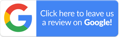 Google review button with the multicolored Google logo and white text on a blue background.