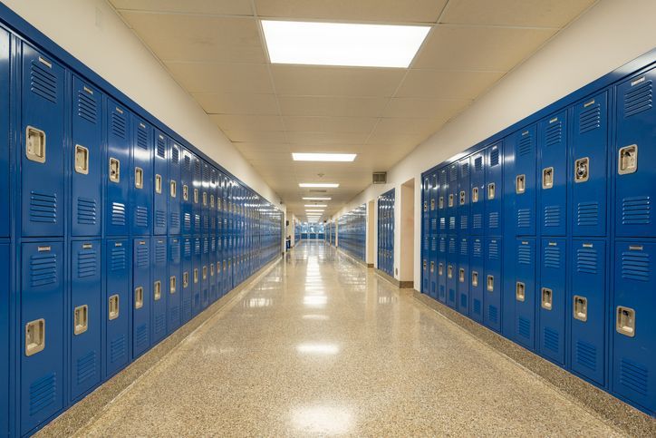 Local High School With Stripped Floors