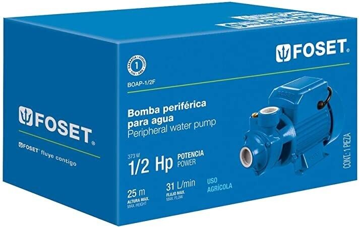 Bomba periférica para agua 1/2HP FOSET