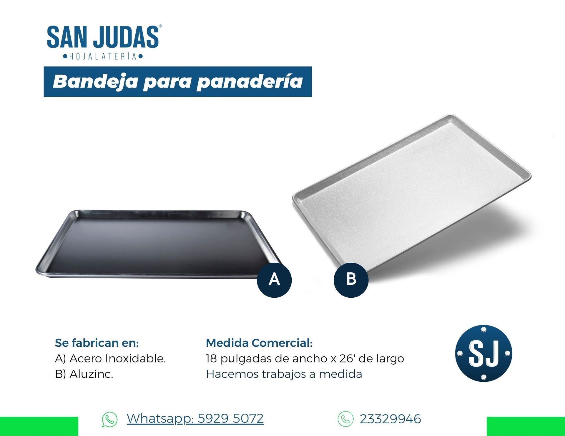 Bandeja para panadería