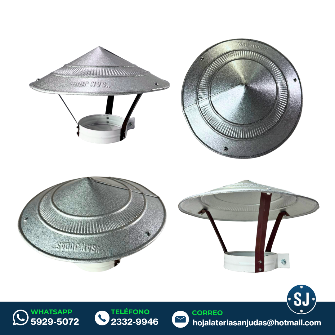 Sombrero para Chimenea de Lámina Aluzinc