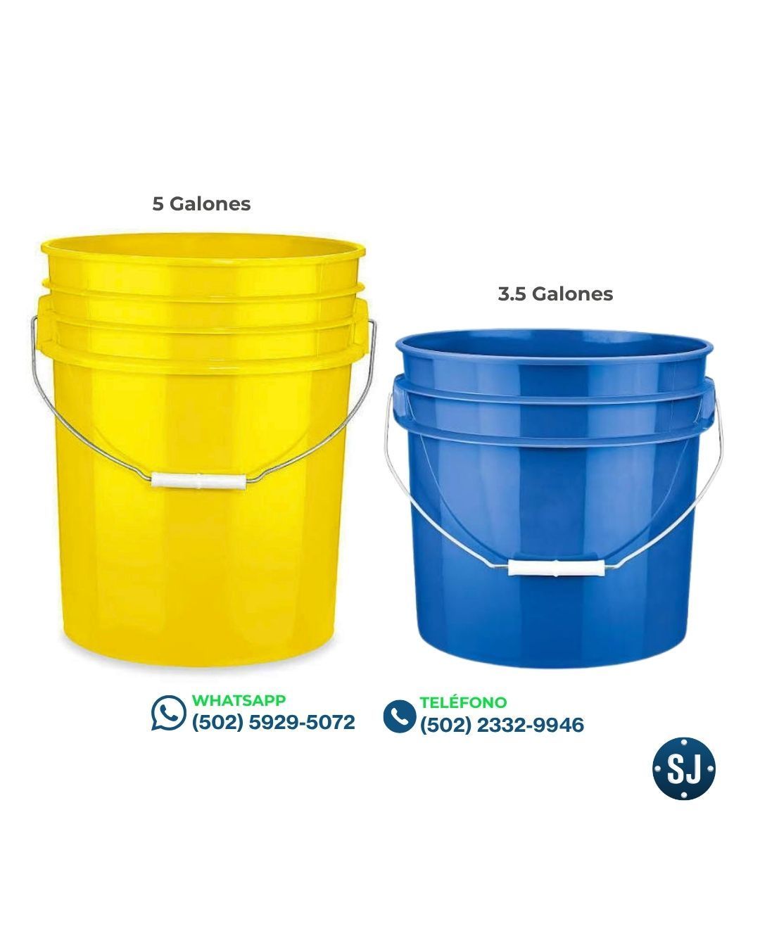 Cubeta Plástica de 5 Galones Con o Sin tapadera (19 L) | Guatemala