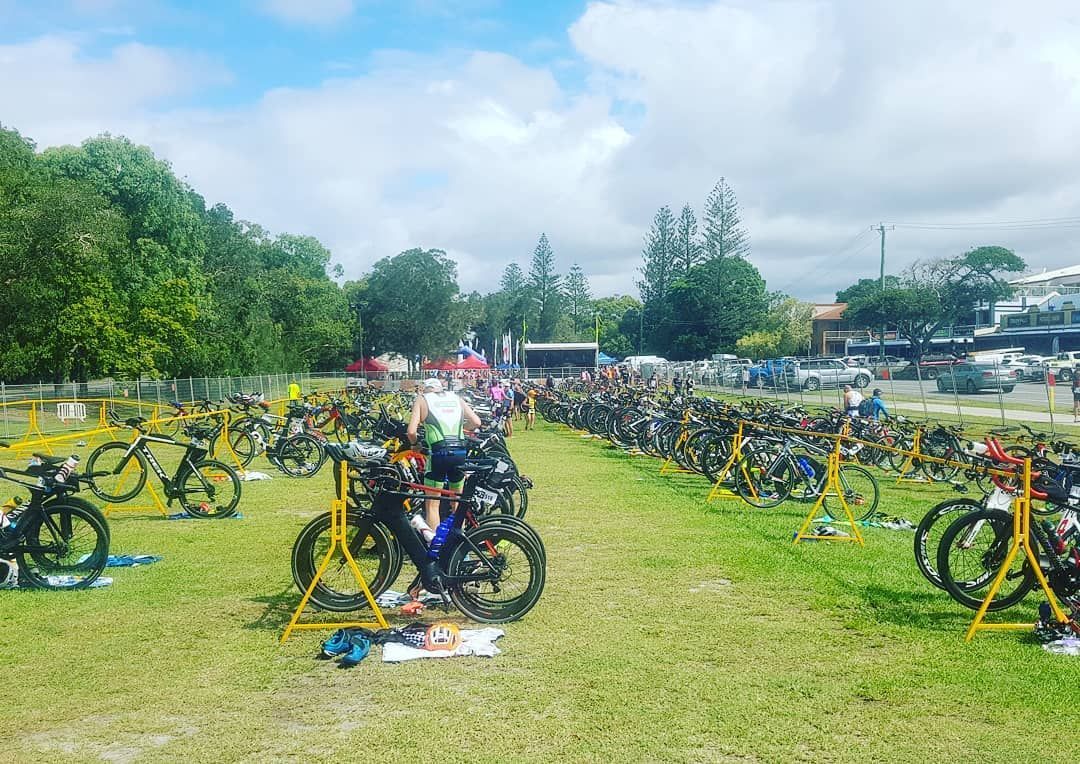 Row of Bicycles Are Parked in a Grassy Field — Safety Fence Australia in Ballina, NSW
