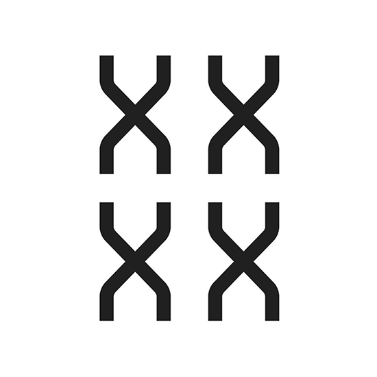 四個風格化的、相互連接的字母 X 形狀，排列成 2x2 的網格。