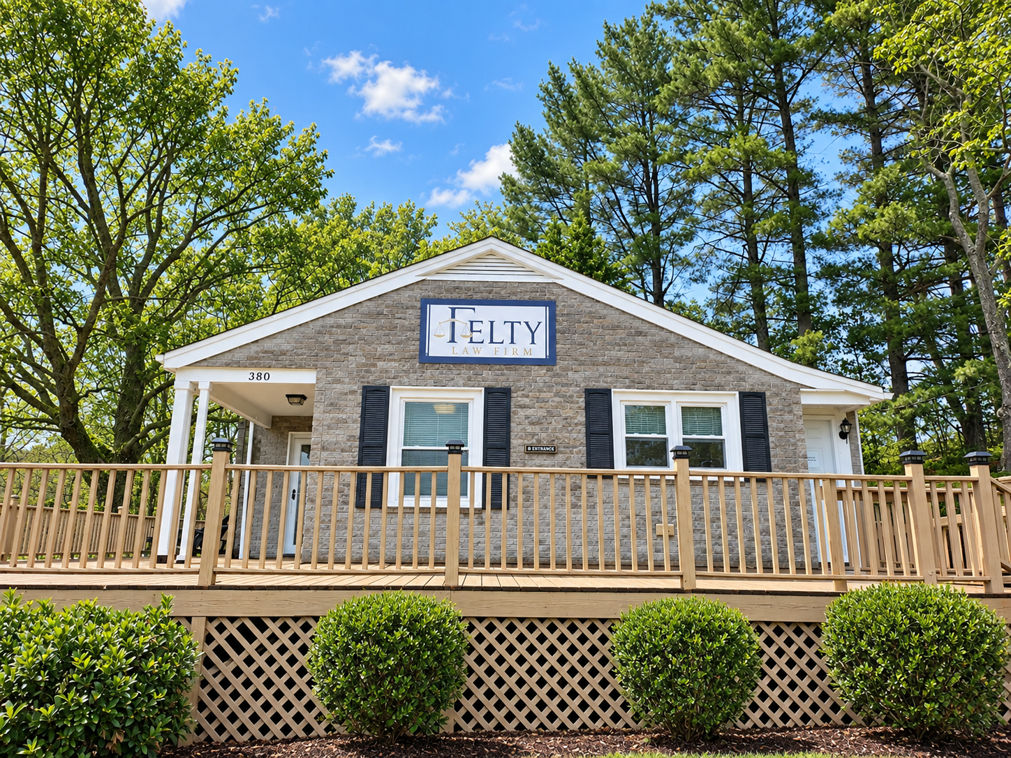 More About Felty Law Firm Felty Law Firm Abingdon Office building exterior and new porch and deck.
